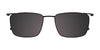 EasyClip EC496 Eyeglasses with Clip-on Sunglasses | Size 55 / Matt Black & Dark Grey
