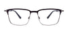 EasyClip EC496 Eyeglasses with Clip-on Sunglasses | Size 55 / Matt Black & Dark Grey