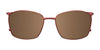 EasyClip EC497 Eyeglasses with Clip-on Sunglasses | Size 53 / Satin Dark Brown & Shiny Gold
