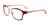 EasyClip EC497 Eyeglasses with Clip-on Sunglasses | Size 53 / Satin Dark Red & Shiny Gold