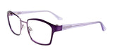 EasyClip EC497 Eyeglasses with Clip-on Sunglasses Satin Violet & Shiny Light Violet