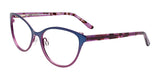 EasyClip EC498 Eyeglasses with Clip-on Sunglasses Blue & Purple