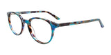 EasyClip EC499 Eyeglasses with Clip-on Sunglasses Demi Blue