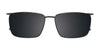 EasyClip EC500 Eyeglasses with Clip-on Sunglasses | Size 59 / Brown Marbled