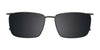 EasyClip EC500 Eyeglasses with Clip-on Sunglasses | Size 59 / Brown Marbled