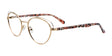 EasyClip EC501 Eyeglasses with Clip-on Sunglasses Satin Gold & Silver