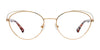 EasyClip EC501 Eyeglasses with Clip-on Sunglasses | Size 51 / Satin Gold & Silver