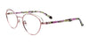 EasyClip EC501 Eyeglasses with Clip-on Sunglasses | Size 51 / Satin Light Pink & Silver