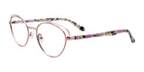 EasyClip EC501 Eyeglasses with Clip-on Sunglasses Satin Light Pink & Silver