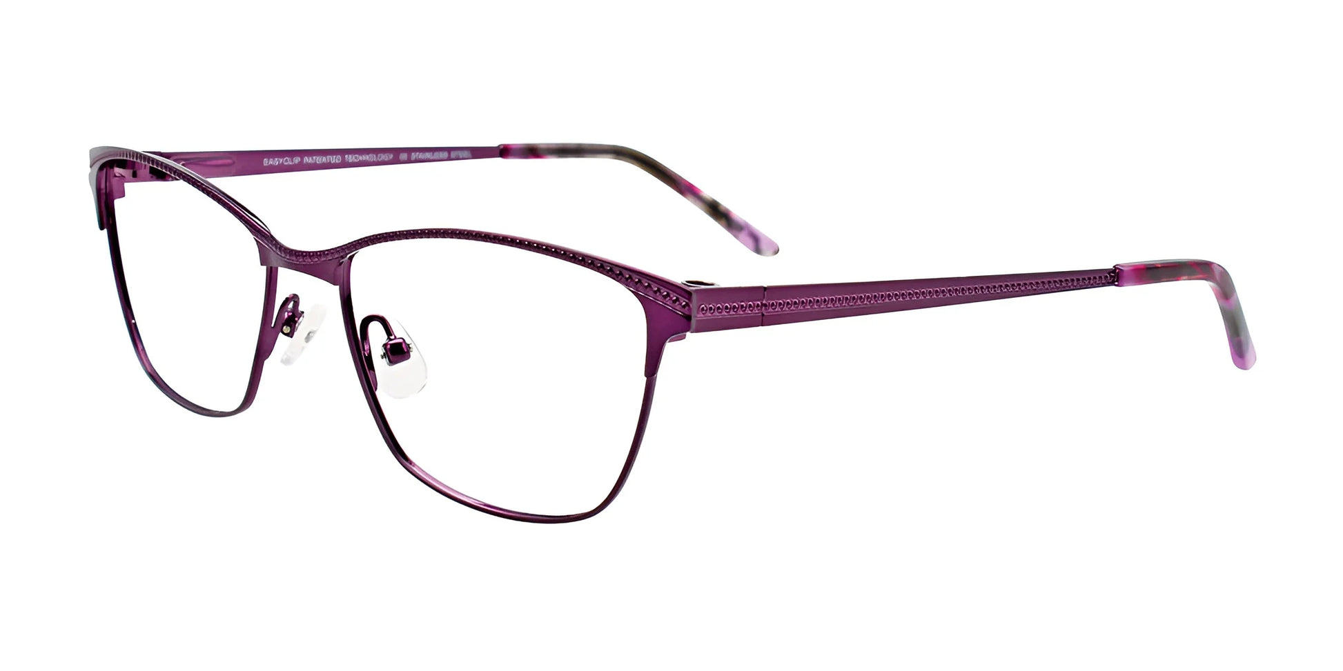 EasyClip EC502 Eyeglasses Shiny Dark Purple