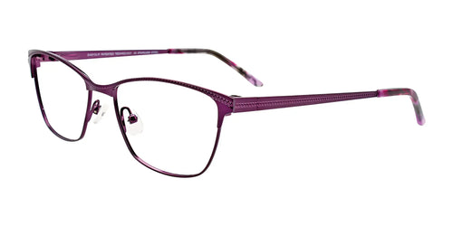 EasyClip EC502 Eyeglasses with Clip-on Sunglasses / Size 51 / Shiny Dark Purple