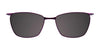 EasyClip EC502 Eyeglasses with Clip-on Sunglasses | Size 51 / Shiny Dark Purple