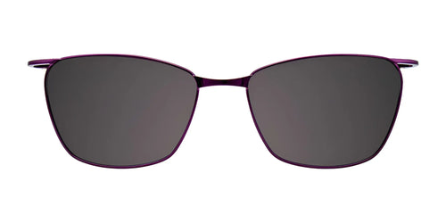 EasyClip EC502 Eyeglasses with Clip-on Sunglasses / Size 51 / Shiny Dark Purple