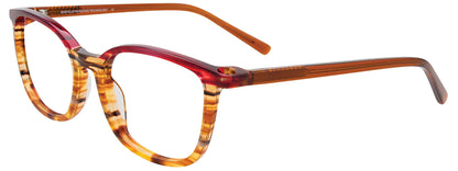 EasyClip EC503 Eyeglasses Brown Marbled & Red
