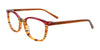 EasyClip EC503 Eyeglasses with Clip-on Sunglasses | Size 51 / Brown Marbled & Red