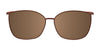 EasyClip EC503 Eyeglasses with Clip-on Sunglasses | Size 51 / Brown Marbled & Red