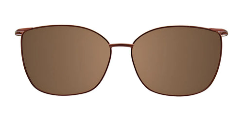 EasyClip EC503 Eyeglasses with Clip-on Sunglasses / Size 51 / Brown Marbled & Red