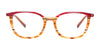 EasyClip EC503 Eyeglasses with Clip-on Sunglasses | Size 51 / Brown Marbled & Red