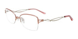 EasyClip EC508 Eyeglasses with Clip-on Sunglasses Shiny Light Brown