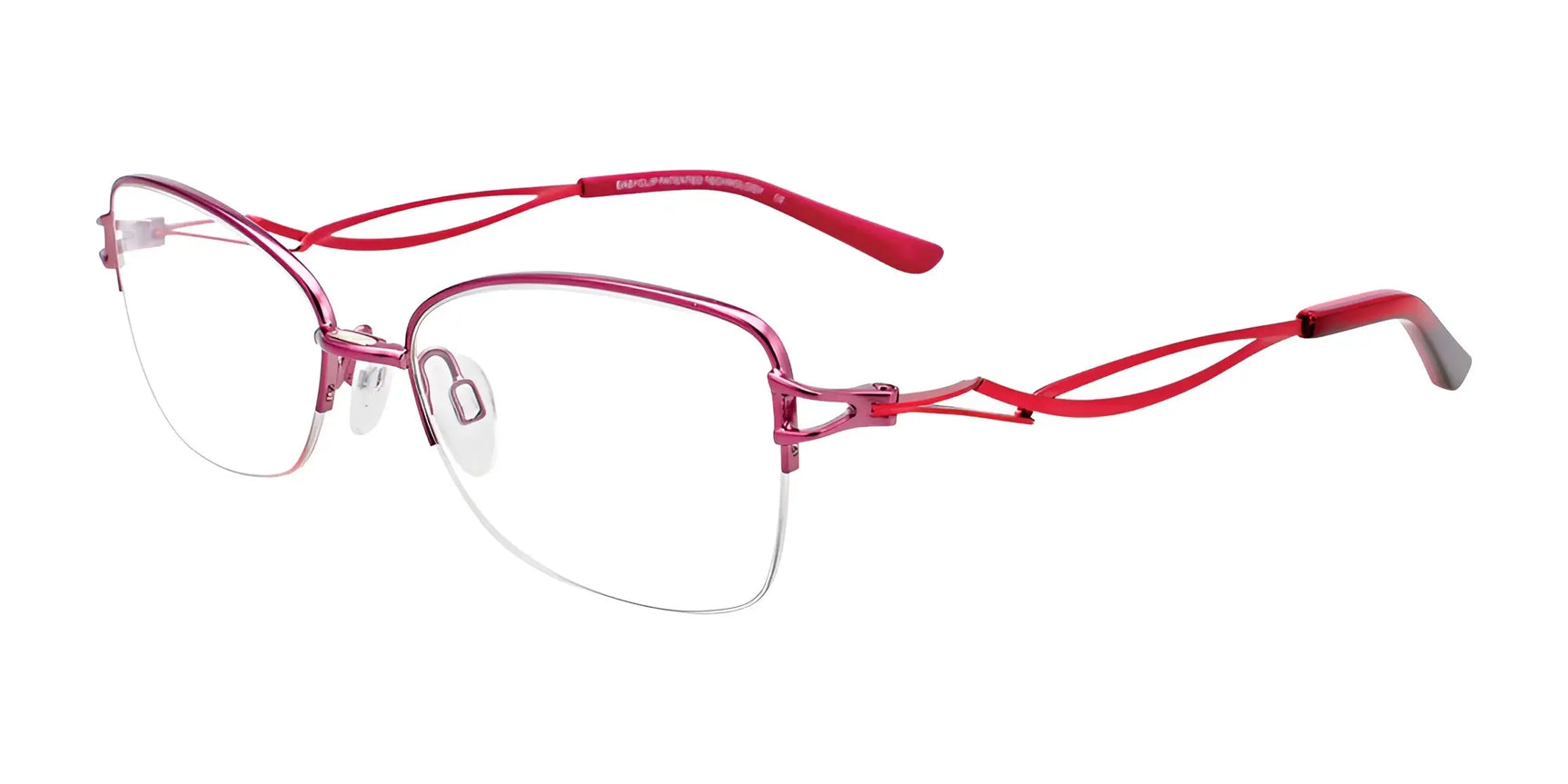 EasyClip EC508 Eyeglasses with Clip-on Sunglasses Satin Pink