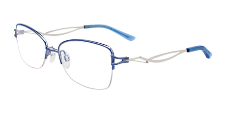 EasyClip EC508 Eyeglasses with Clip-on Sunglasses Shiny Blue