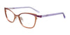 EasyClip EC509 Eyeglasses with Clip-on Sunglasses | Size 48 / Satin Light Brown & Purple