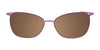 EasyClip EC509 Eyeglasses with Clip-on Sunglasses | Size 48 / Satin Light Brown & Purple