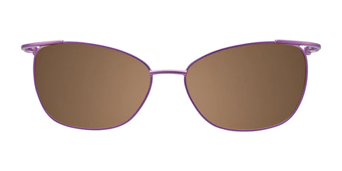 EasyClip EC509 Eyeglasses with Clip-on Sunglasses / Size 48 / Satin Light Brown & Purple