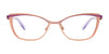 EasyClip EC509 Eyeglasses with Clip-on Sunglasses | Size 48 / Satin Light Brown & Purple