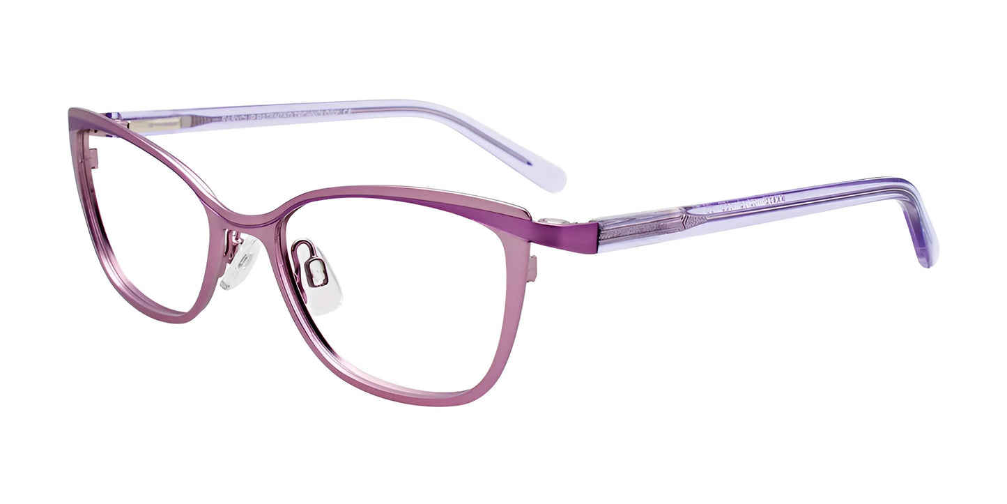 EasyClip EC509 Eyeglasses with Clip-on Sunglasses Satin Light Purple & Purple