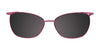 EasyClip EC509 Eyeglasses with Clip-on Sunglasses | Size 48 / Satin Light Brown & Purple