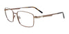 EasyClip EC510 Eyeglasses with Clip-on Sunglasses | Size 56 / Satin Brown & Steel