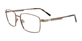 EasyClip EC510 Eyeglasses with Clip-on Sunglasses Satin Brown & Steel