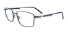 EasyClip EC510 Eyeglasses with Clip-on Sunglasses | Size 56 / Satin Dark Blue & Steel