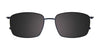 EasyClip EC510 Eyeglasses with Clip-on Sunglasses | Size 56 / Satin Black & Steel