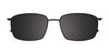 EasyClip EC510 Eyeglasses with Clip-on Sunglasses | Size 56 / Satin Black & Steel