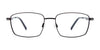 EasyClip EC510 Eyeglasses with Clip-on Sunglasses | Size 56 / Satin Black & Steel