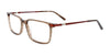 EasyClip EC512 Eyeglasses with Clip-on Sunglasses | Size 53 / Brown Marbled
