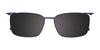 EasyClip EC512 Eyeglasses with Clip-on Sunglasses | Size 53 / Blue Marbled