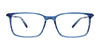 EasyClip EC512 Eyeglasses with Clip-on Sunglasses | Size 53 / Blue Marbled