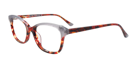 EasyClip EC514 Eyeglasses with Clip-on Sunglasses Red  Tortoise & Grey