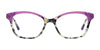 EasyClip EC514 Eyeglasses with Clip-on Sunglasses | Size 52 / Purple & Demi Grey