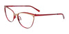 EasyClip EC515 Eyeglasses with Clip-on Sunglasses | Size 52 / Matt Gold & Matt Red