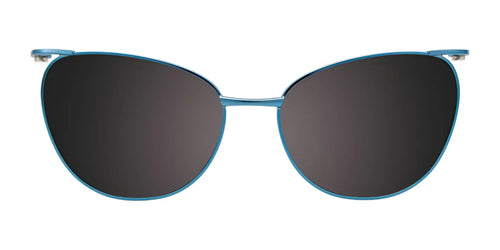 EasyClip EC515 Eyeglasses with Clip-on Sunglasses / Size 52 / Matt Blue & Matt Dark Brown