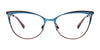 EasyClip EC515 Eyeglasses with Clip-on Sunglasses | Size 52 / Matt Blue & Matt Dark Brown