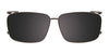 EasyClip EC516 Eyeglasses with Clip-on Sunglasses | Size 50 / Dark Grey & Crystal Orange