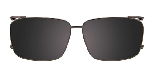 EasyClip EC516 Eyeglasses with Clip-on Sunglasses / Size 50 / Dark Grey & Crystal Orange