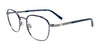 EasyClip EC517 Eyeglasses with Clip-on Sunglasses | Size 49 / Shiny Demi Blue & Dark Steel Grey