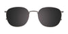 EasyClip EC517 Eyeglasses with Clip-on Sunglasses | Size 49 / Shiny Black & Dark Grey