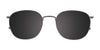 EasyClip EC517 Eyeglasses with Clip-on Sunglasses | Size 49 / Shiny Black & Dark Grey